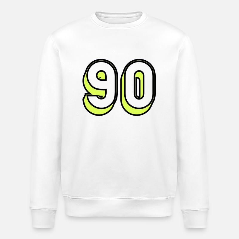 90. ANNIVERSAIRE. HAPPY BIRTHDAY - Sweat bio ROLLER Stanley/Stella Unisexe - blanc