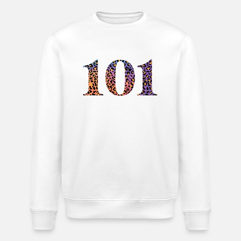 101e anniversaire léopard - Sweat bio ROLLER Stanley/Stella Unisexe - blanc