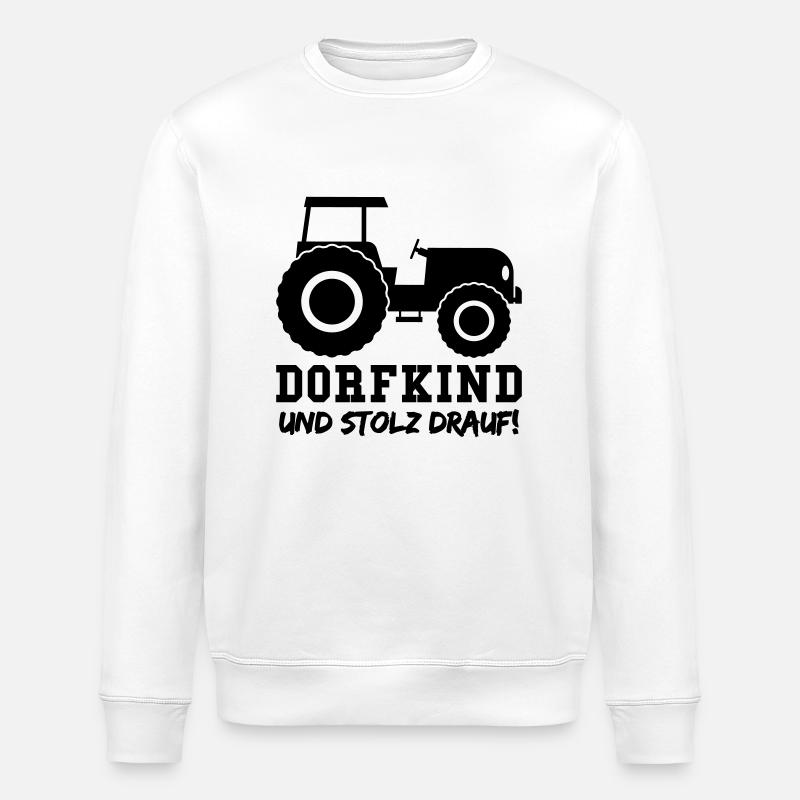 traktor dorfkind - Stanley/Stella Unisex Bio-Sweatshirt ROLLER - Weiß