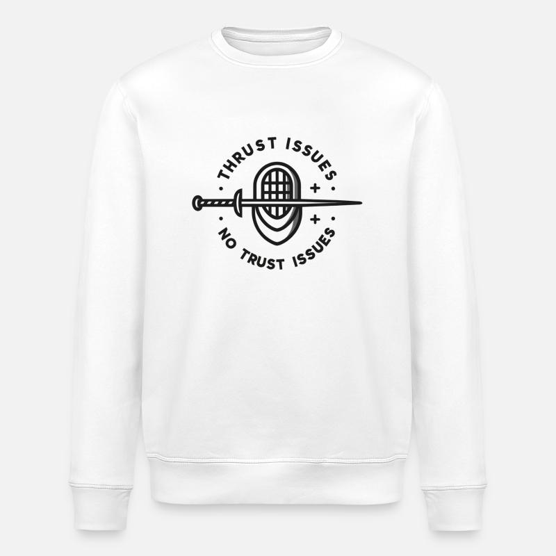 Attack problems, not trust problems - Stanley/Stella ROLLER Unisex Organic Sweatshirt - white