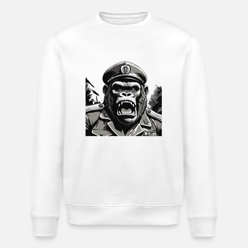 General Gorilla - Stanley/Stella ROLLER Unisex Organic Sweatshirt - white