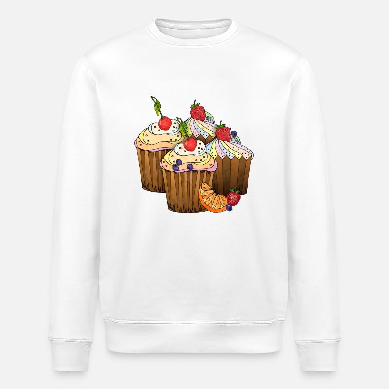 Kuchen - Stanley/Stella Unisex Bio-Sweatshirt ROLLER - Weiß