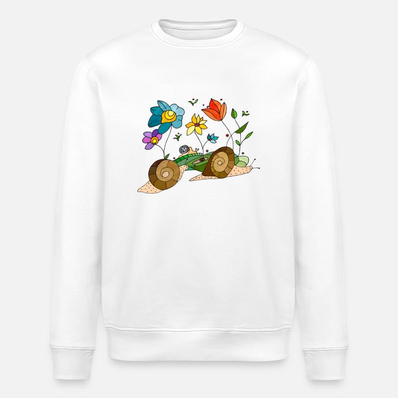 Escargots - Sweat bio ROLLER Stanley/Stella Unisexe - blanc