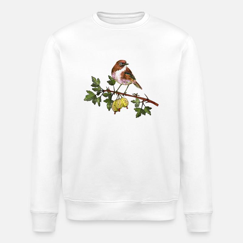 Bunter Vogel - Stanley/Stella Unisex Bio-Sweatshirt ROLLER - Weiß