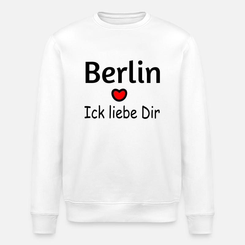 Berlin Ich liebe Dir - Stanley/Stella Unisex Bio-Sweatshirt ROLLER - Weiß