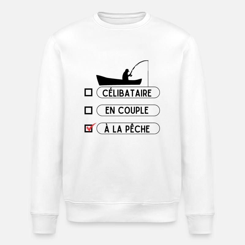 Saint Valentin pêcheur - Sweat bio ROLLER Stanley/Stella Unisexe - blanc