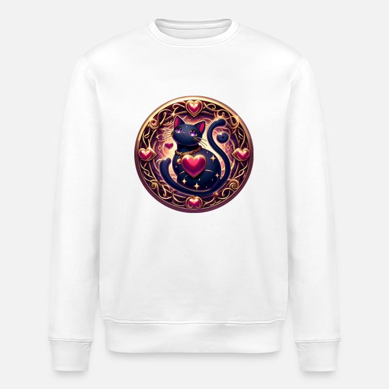 Cat Magic - Stanley/Stella ROLLER Unisex Organic Sweatshirt - white