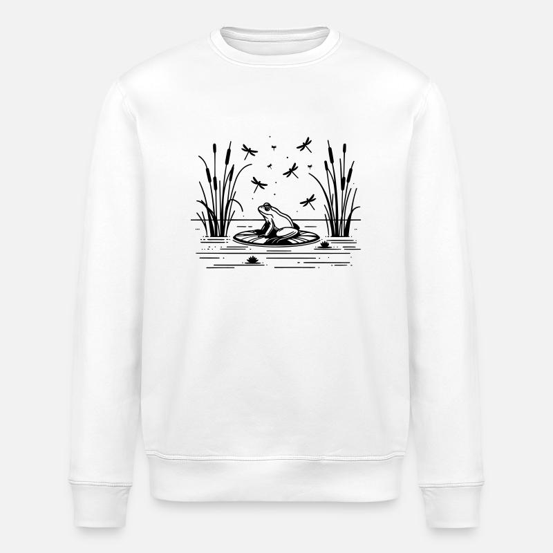 Grenouille - Sweat bio ROLLER Stanley/Stella Unisexe - blanc