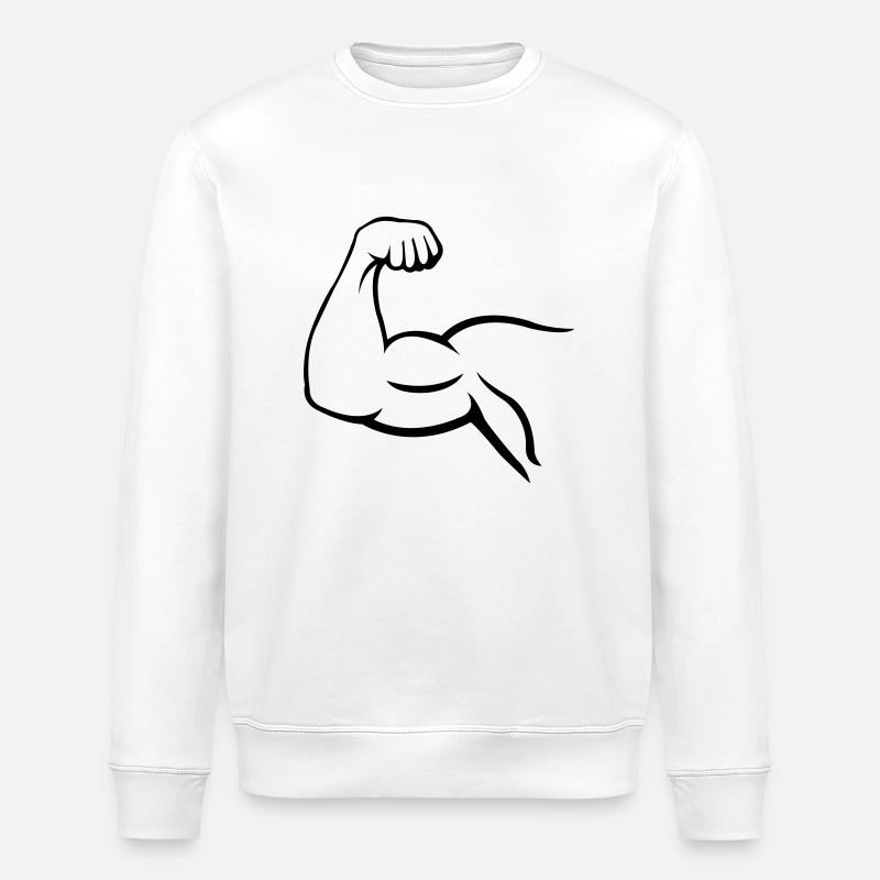 biceps - Stanley/Stella ROLLER Unisex Organic Sweatshirt - white