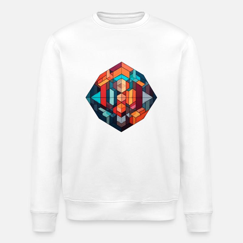 Formes géométriques - Sweat bio ROLLER Stanley/Stella Unisexe - blanc