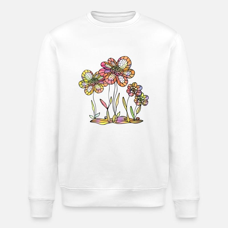Fleur - Sweat bio ROLLER Stanley/Stella Unisexe - blanc
