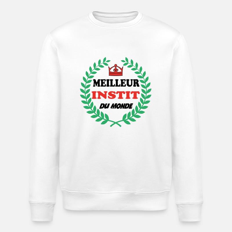 MEILLEUR INSTIT DU MONDE - Sweat bio ROLLER Stanley/Stella Unisexe - blanc