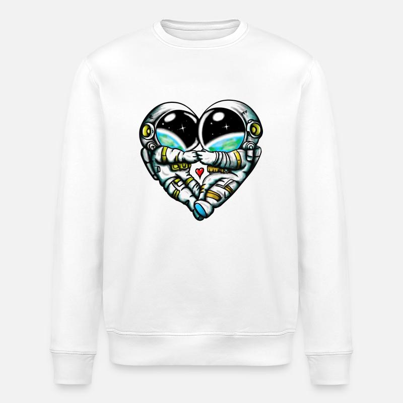 Space Love - Stanley/Stella ROLLER Unisex Organic Sweatshirt - white