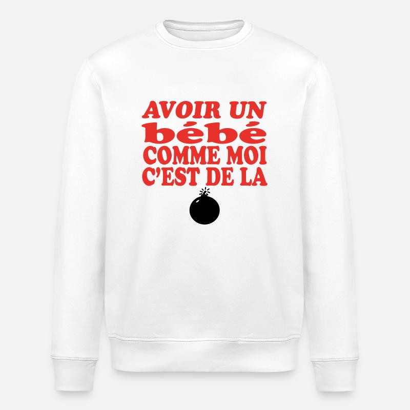 Baby-BOMBE - Stanley/Stella Unisex Bio-Sweatshirt ROLLER - Weiß
