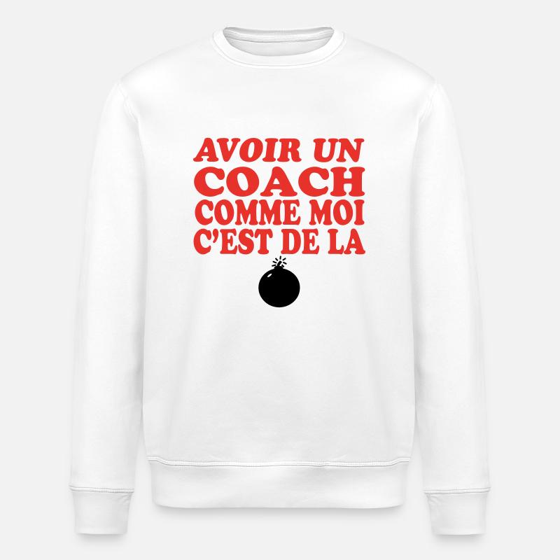 BOMBSHELL COACH - Stanley/Stella ROLLER Unisex Organic Sweatshirt - white