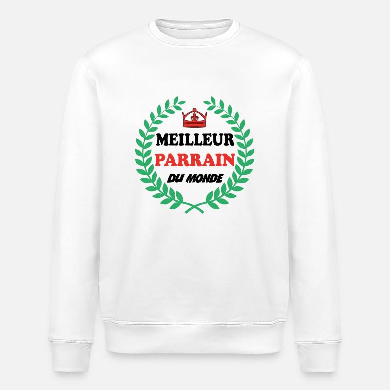 MEILLEUR PARRAIN DU MONDE - Sweat bio ROLLER Stanley/Stella Unisexe - blanc