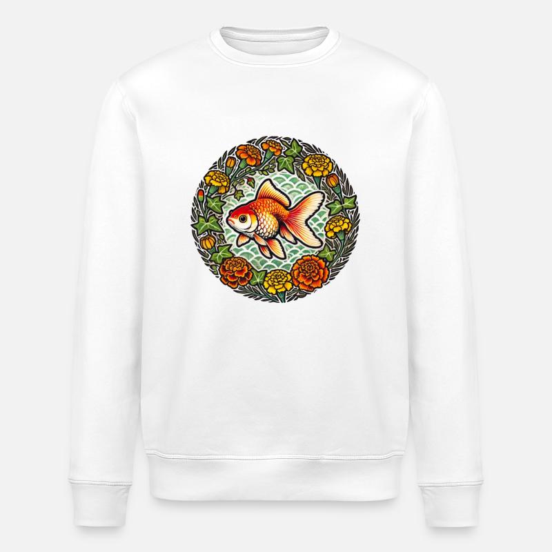 Fancy Oranda Poisson rouge - Sweat bio ROLLER Stanley/Stella Unisexe - blanc