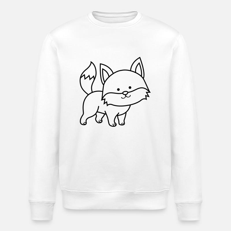 fox - Stanley/Stella ROLLER Unisex Organic Sweatshirt - white