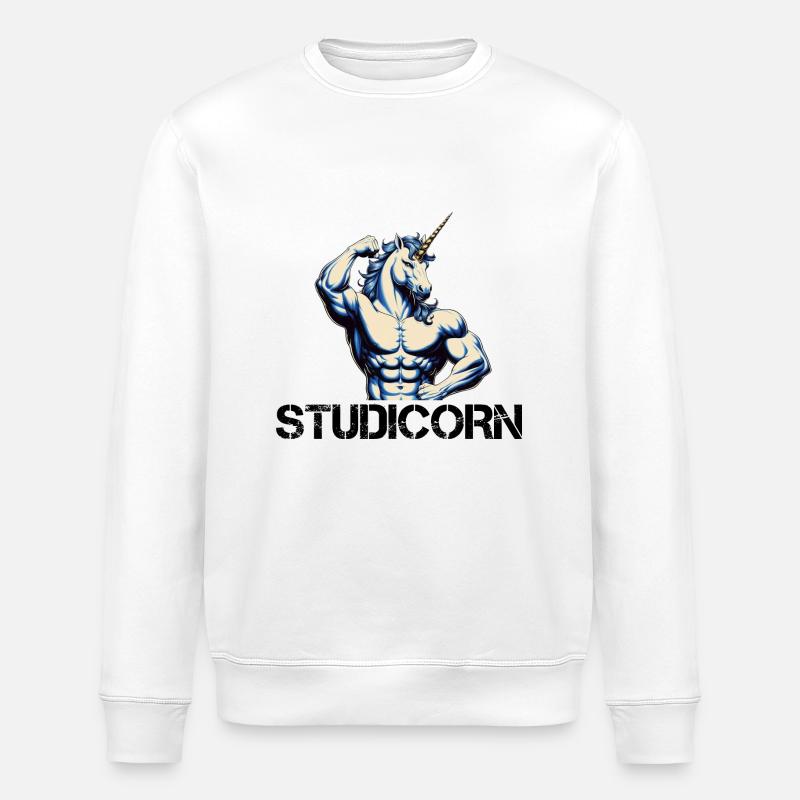 Studicorn - Stanley/Stella Unisex Bio-Sweatshirt ROLLER - Weiß