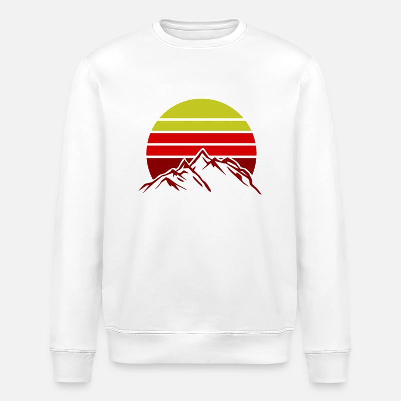 Berge Gebirge - Stanley/Stella Unisex Bio-Sweatshirt ROLLER - Weiß