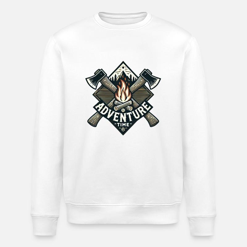 Adventure Time Campfire Spirit - Stanley/Stella Unisex Bio-Sweatshirt ROLLER - Weiß