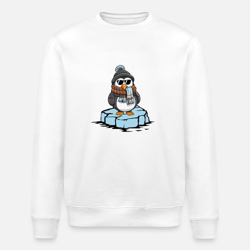 Pingouin Bande Dessinée Hiver - Sweat bio ROLLER Stanley/Stella Unisexe - blanc