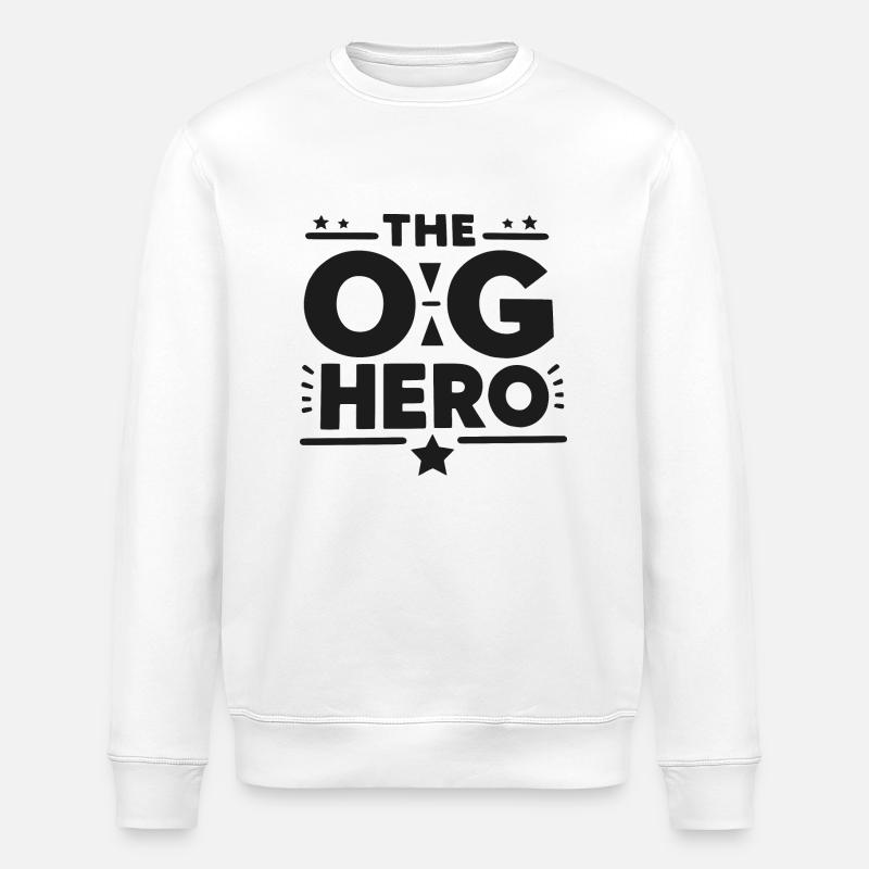 Le héros OG - Sweat bio ROLLER Stanley/Stella Unisexe - blanc