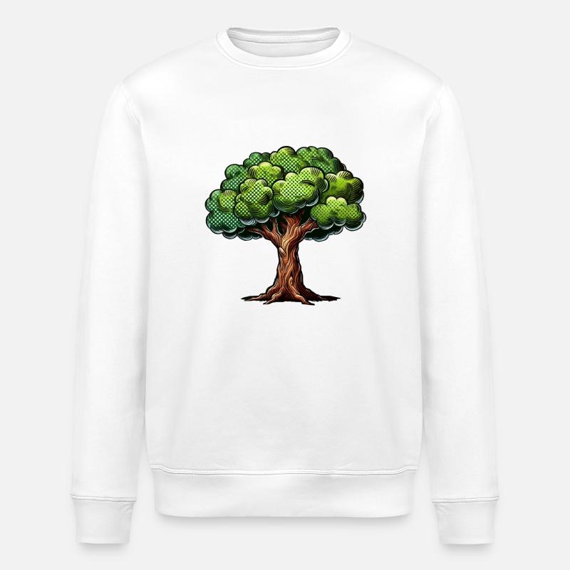 Tree - Stanley/Stella ROLLER Unisex Organic Sweatshirt - white