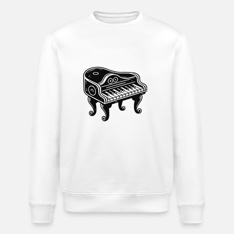 Piano Piano - Sweat bio ROLLER Stanley/Stella Unisexe - blanc
