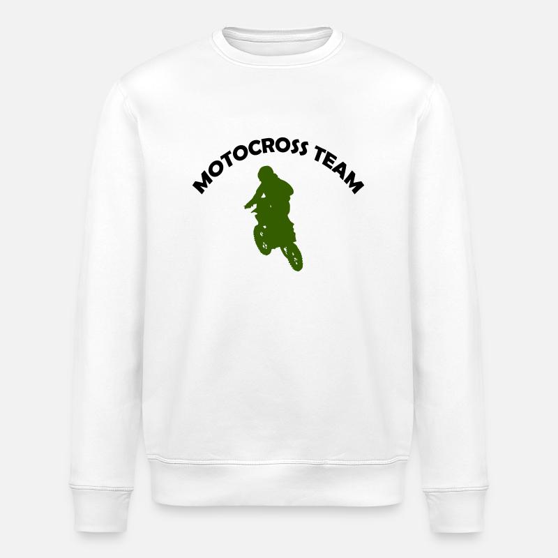 motocross racing team - Stanley/Stella Unisex Bio-Sweatshirt ROLLER - Weiß