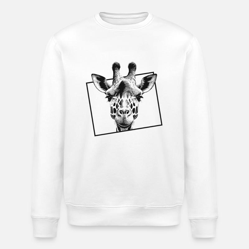Giraffe - Stanley/Stella ROLLER Unisex Organic Sweatshirt - white