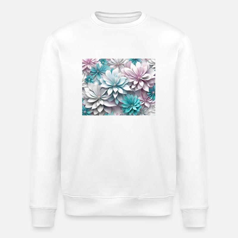 Papierblumen - Stanley/Stella Unisex Bio-Sweatshirt ROLLER - Weiß