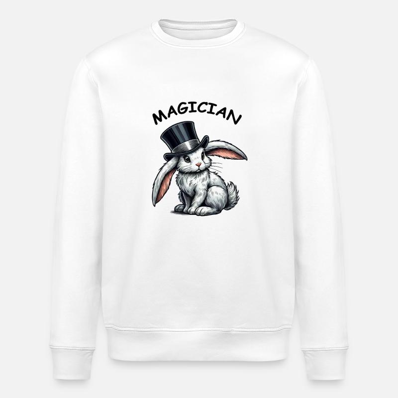 Cylindre de lapin - Sweat bio ROLLER Stanley/Stella Unisexe - blanc