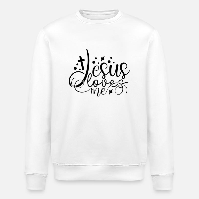 Jesus liebt mich - Stanley/Stella Unisex Bio-Sweatshirt ROLLER - Weiß