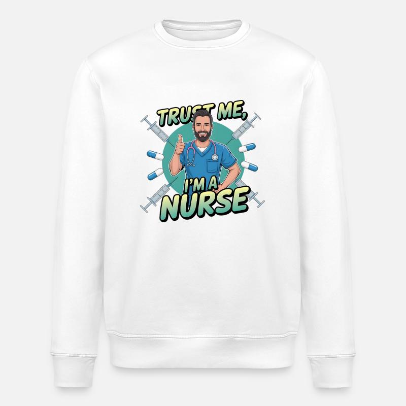 Héros infirmier - Sweat bio ROLLER Stanley/Stella Unisexe - blanc