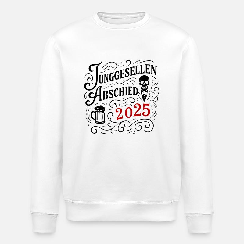 Junggesellenabschied 2025 Jga - Stanley/Stella Unisex Bio-Sweatshirt ROLLER - Weiß