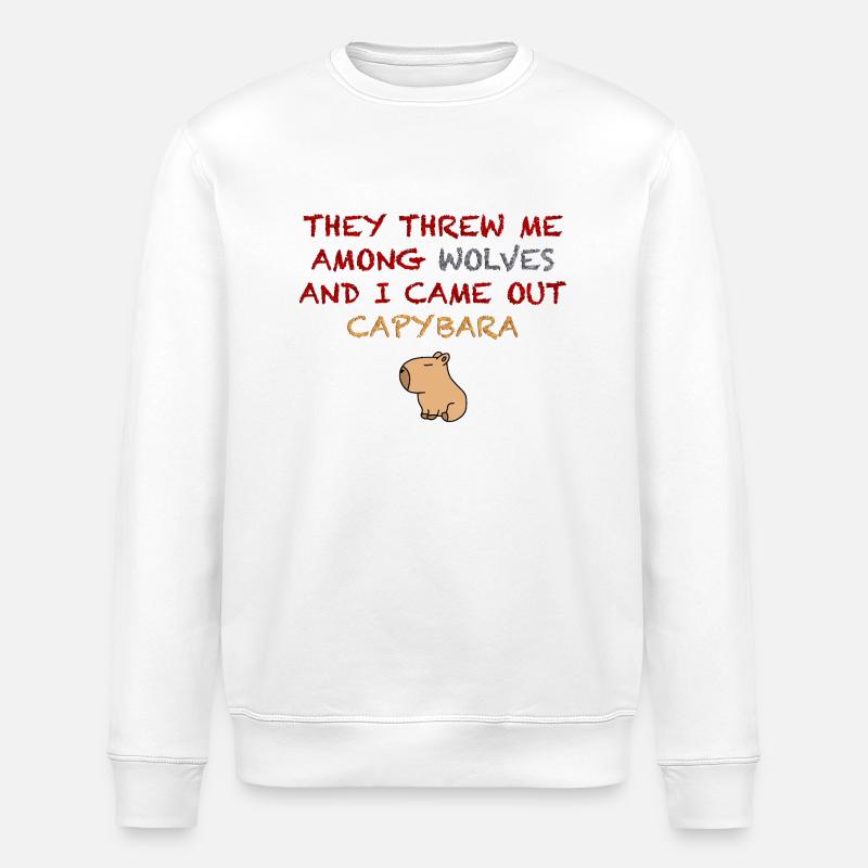 Je suis un capybara - Sweat bio ROLLER Stanley/Stella Unisexe - blanc
