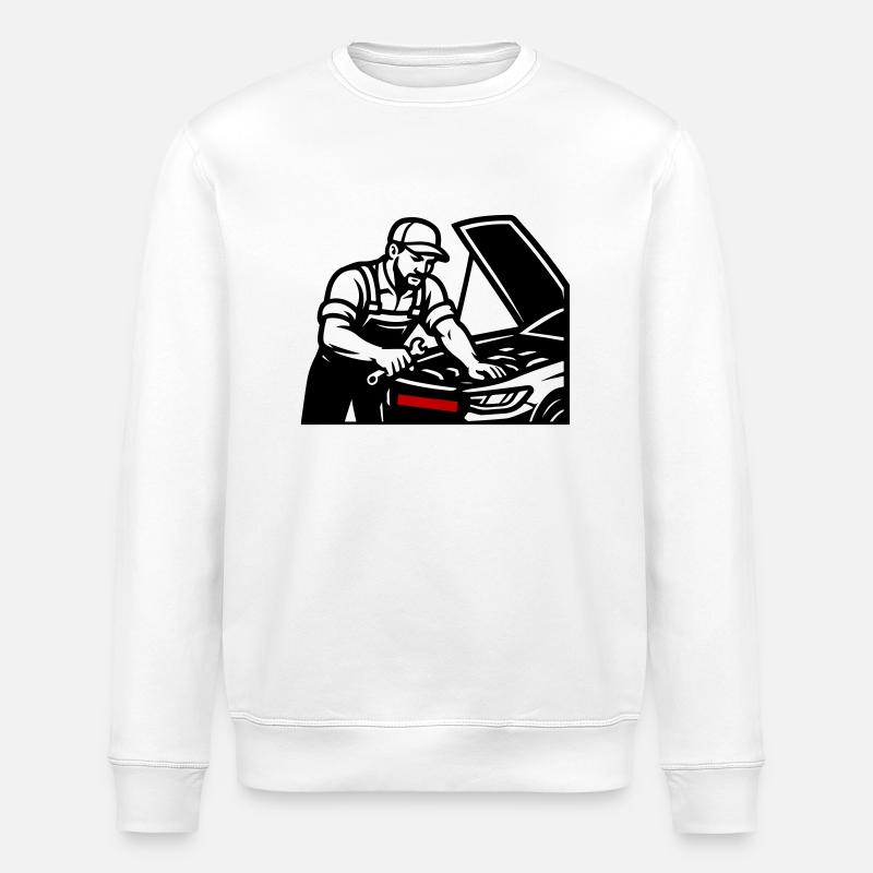 Auto Kfz Mechaniker - Stanley/Stella Unisex Bio-Sweatshirt ROLLER - Weiß