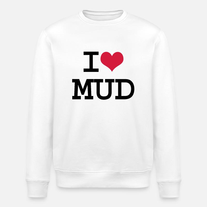 I Heart Mud - Stanley/Stella ROLLER Unisex Organic Sweatshirt - white