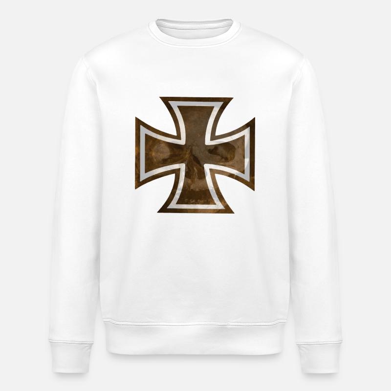 EK -Skull - Stanley/Stella Unisex Bio-Sweatshirt ROLLER - Weiß