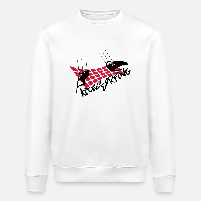 Kitesurfen - Stanley/Stella Unisex Bio-Sweatshirt ROLLER - Weiß