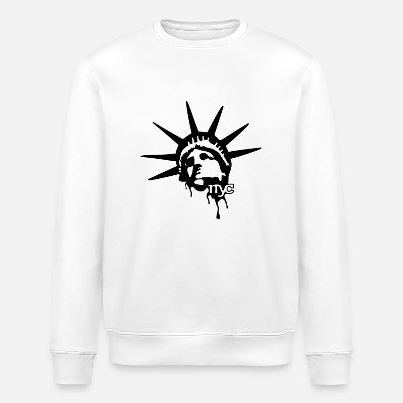 New York - Stanley/Stella ROLLER Unisex Organic Sweatshirt - white