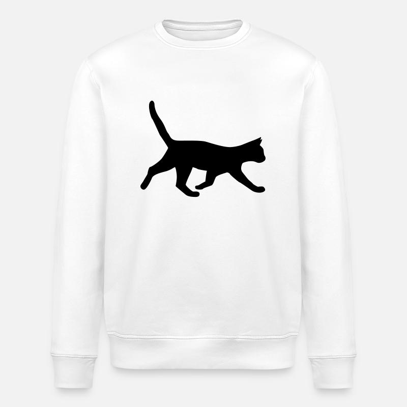 Chat - Sweat bio ROLLER Stanley/Stella Unisexe - blanc