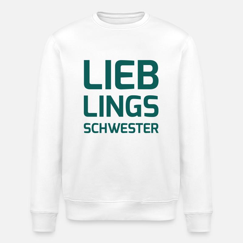 Lieblingsschwester - Stanley/Stella Unisex Bio-Sweatshirt ROLLER - Weiß