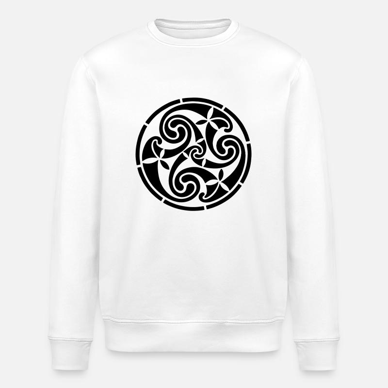 "Celtic" Coil - Stanley/Stella Unisex Bio-Sweatshirt ROLLER - Weiß
