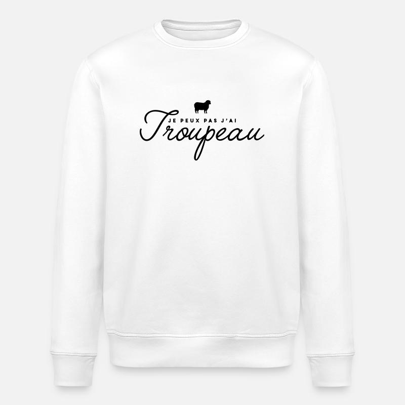 Troupeau - Sweat bio ROLLER Stanley/Stella Unisexe - blanc