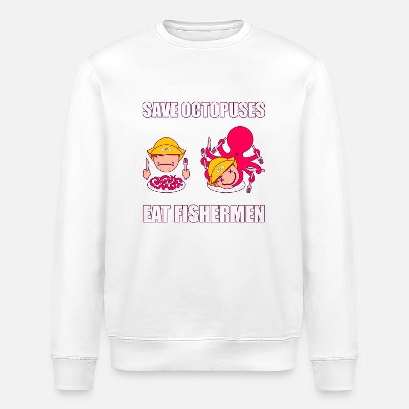 SAVE OCTOPUSES - Sweat bio ROLLER Stanley/Stella Unisexe - blanc