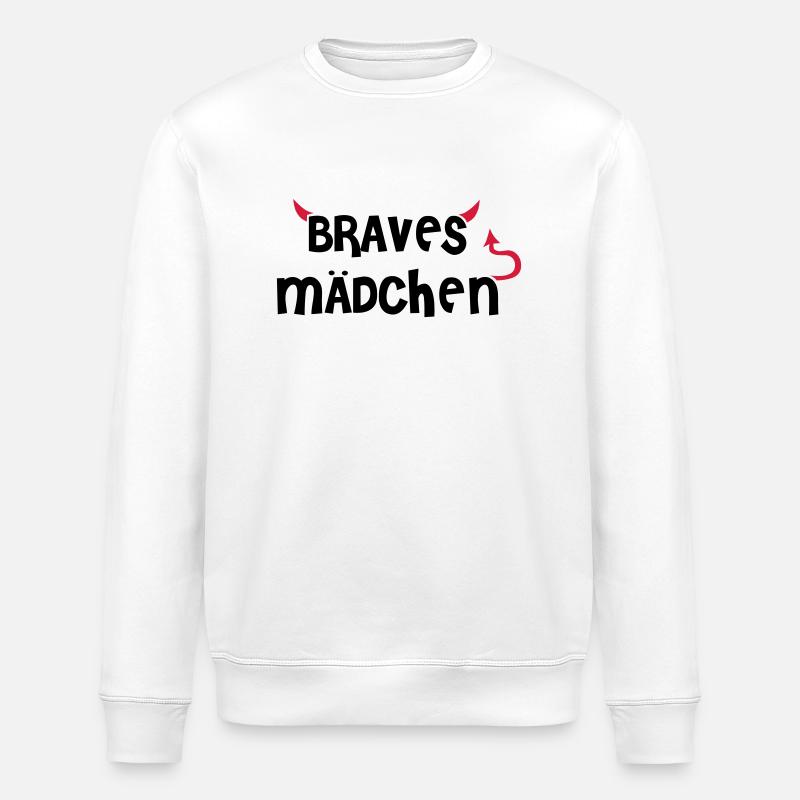 braves_maedchen - Stanley/Stella Unisex Bio-Sweatshirt ROLLER - Weiß