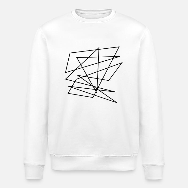 Kunst Abstarkt Linien - Stanley/Stella Unisex Bio-Sweatshirt ROLLER - Weiß