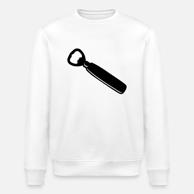 Bottle opener - Stanley/Stella ROLLER Unisex Organic Sweatshirt - white